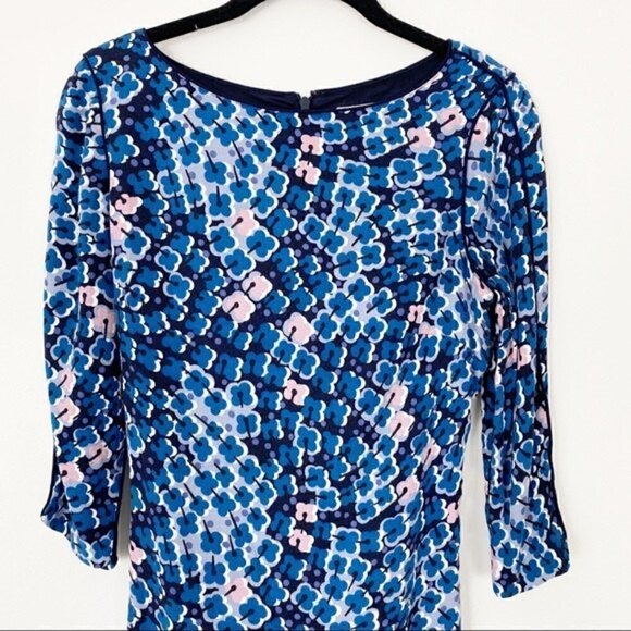 BODEN Floral Printed Kelly Jersey Tie Waist Dress 4L Wedding Spring Career Work - Picture 4 of 10